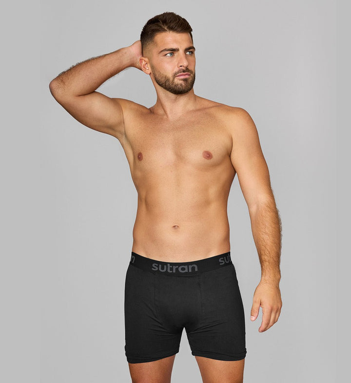 Calzoncillo Antisudor Boxer Negro con Lycra