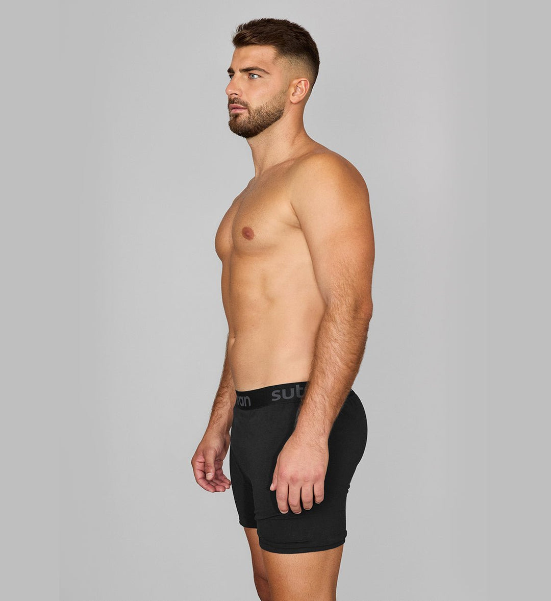 Calzoncillo Antisudor Boxer Negro con Lycra