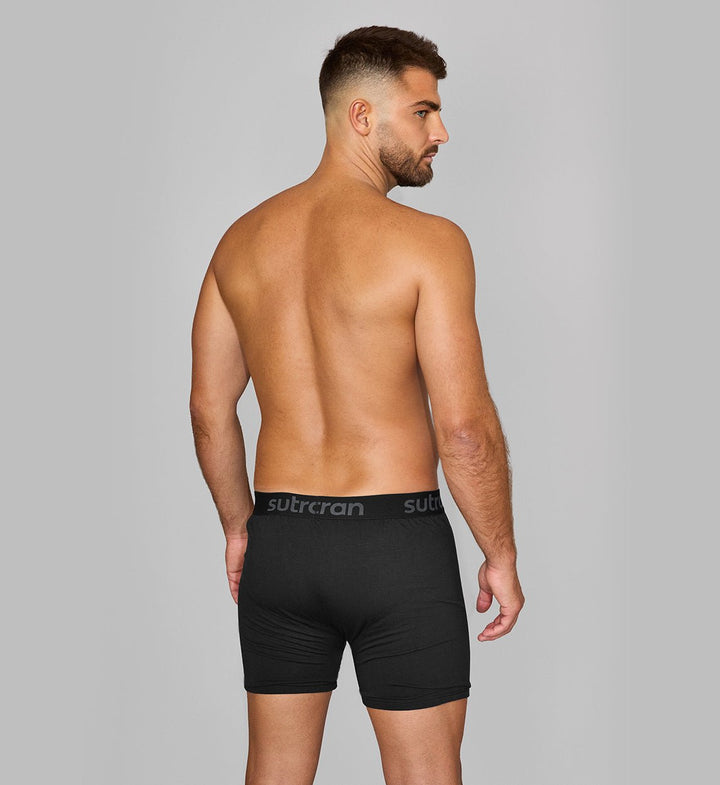 Calzoncillo Antisudor Boxer Negro con Lycra
