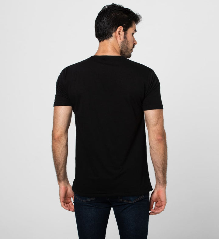 MaxDry V Neck T-shirt Black extra underarm protection