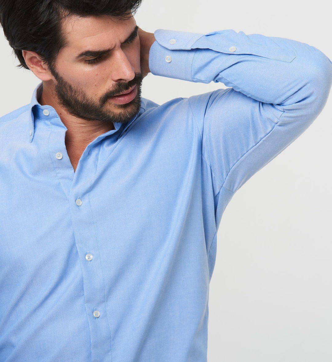 Chemise anti-transpiration Casual Oxford bleu