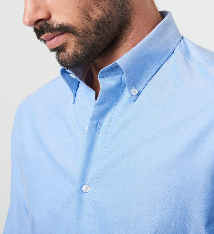 Chemise anti-transpiration Casual Oxford bleu