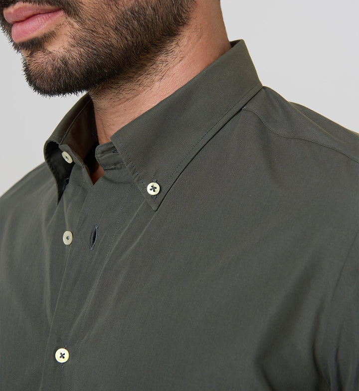 Camisa Antisudor Casual Verde Kaki