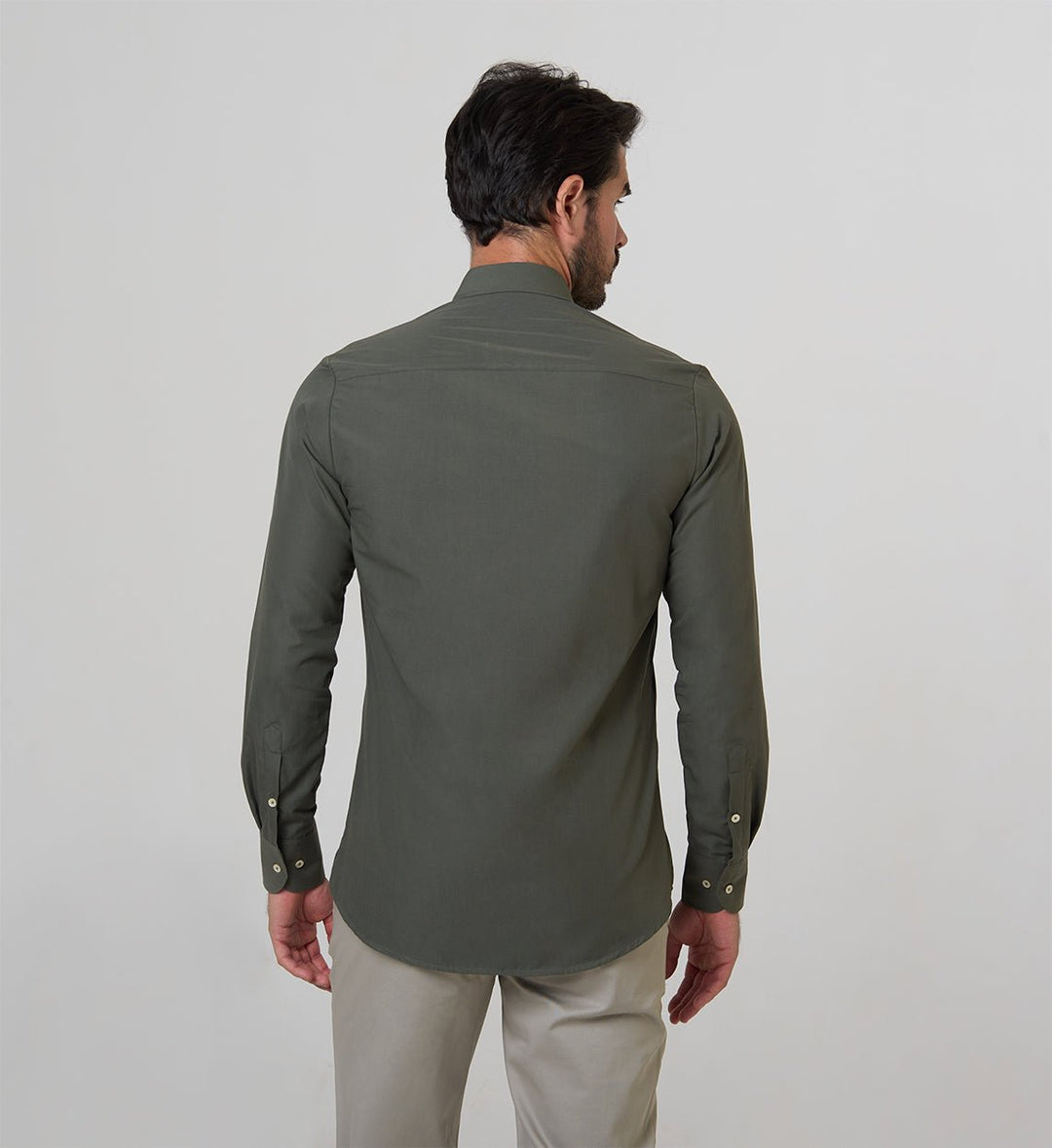 Camisa Antisudor Casual Verde Kaki