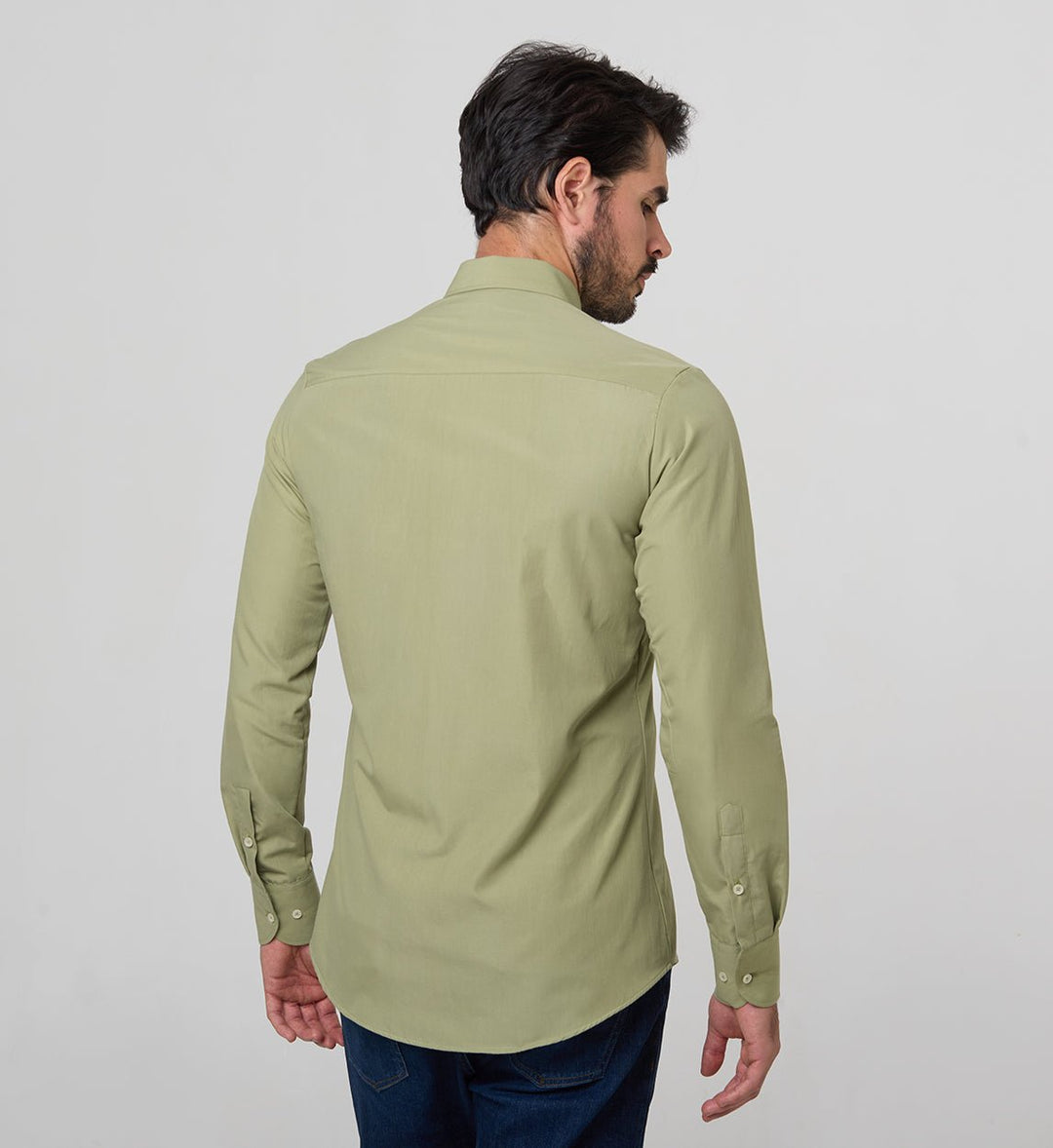 Camisa Antisudor Casual Verde Oliva