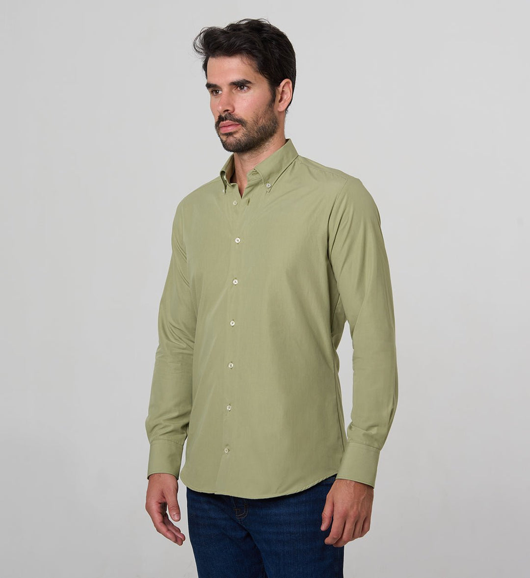 Camisa Antisudor Casual Verde Oliva