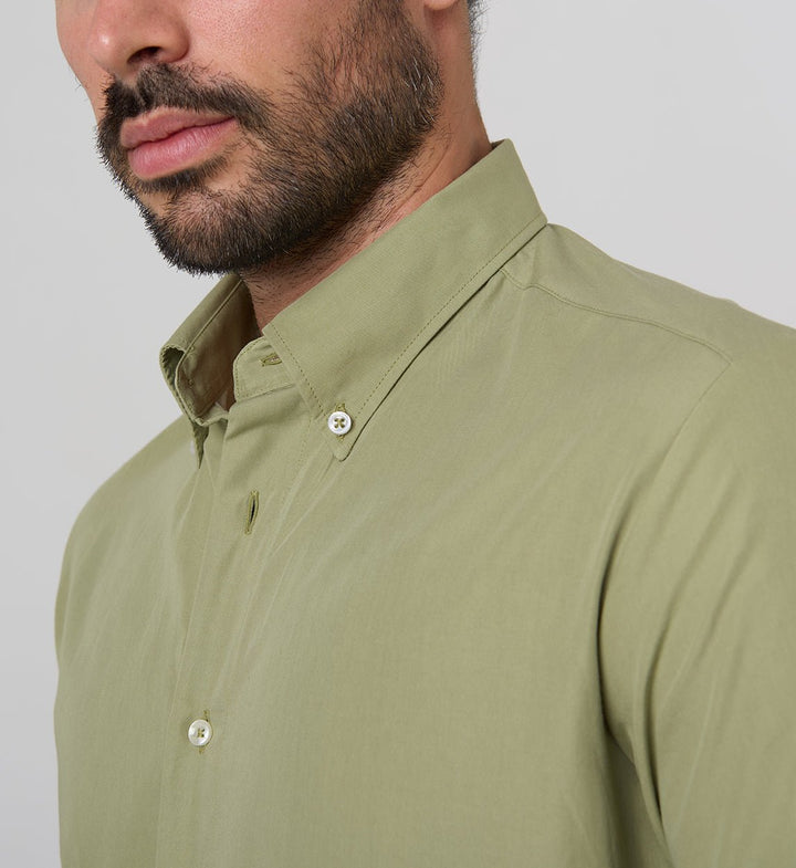 Camisa Antisudor Casual Verde Oliva