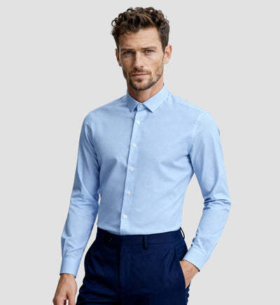 Chemise anti-transpiration Business Oxford bleu