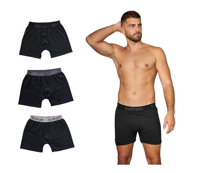 Pack Boxer Antisudor Negro con Lycra Goma colores