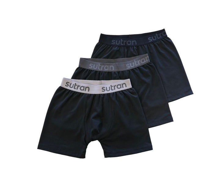 Pack Boxer Antisudor Negro con Lycra Goma colores