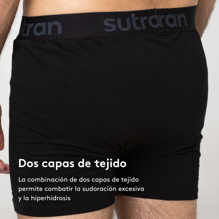 Sweat Proof Boxer Shorts Black / Black