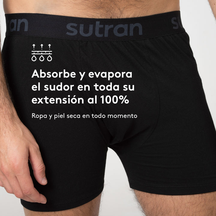Sweat Proof Boxer Shorts Black / Black