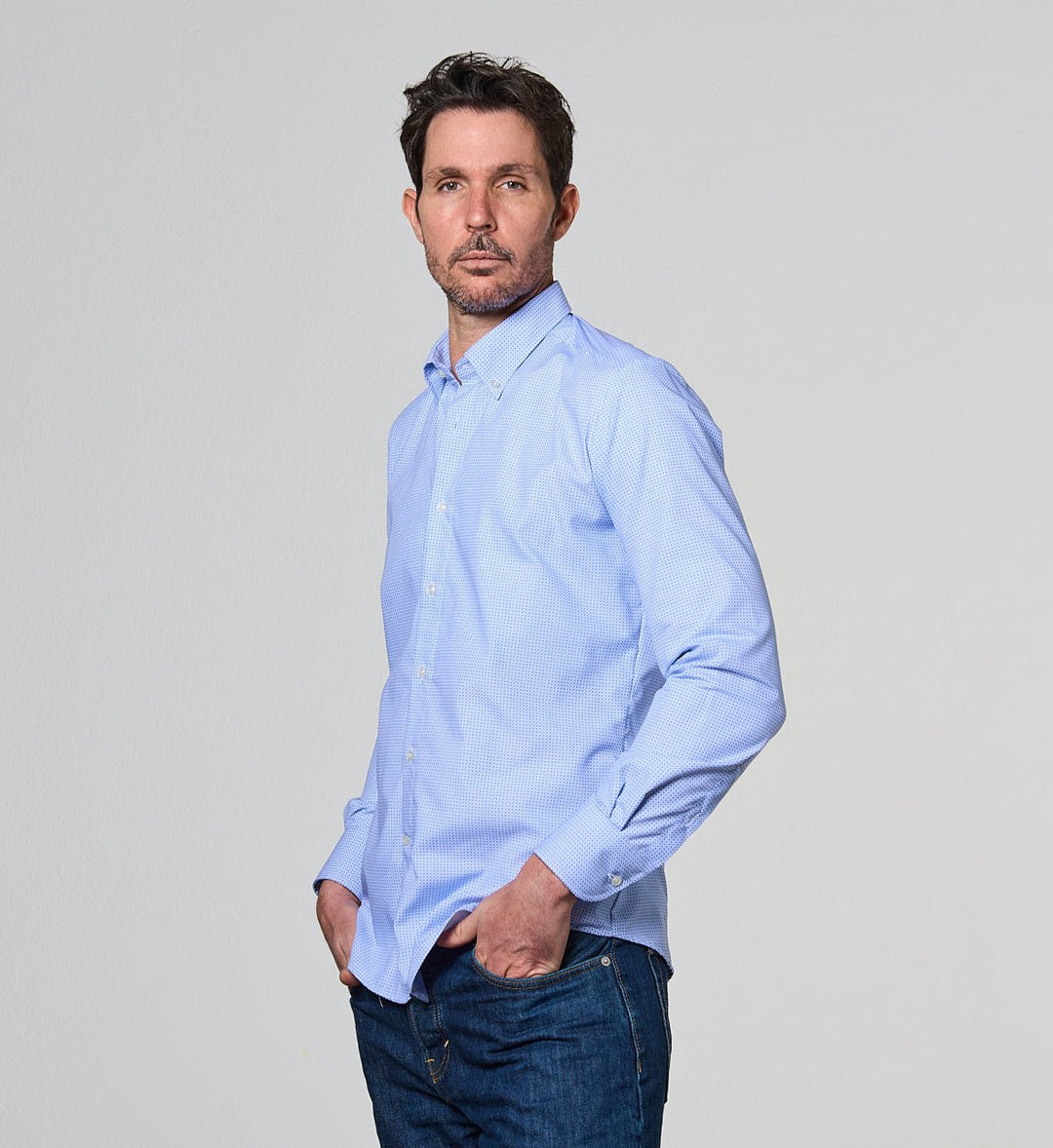 Milano Casual Sweat Shirt Light Blue