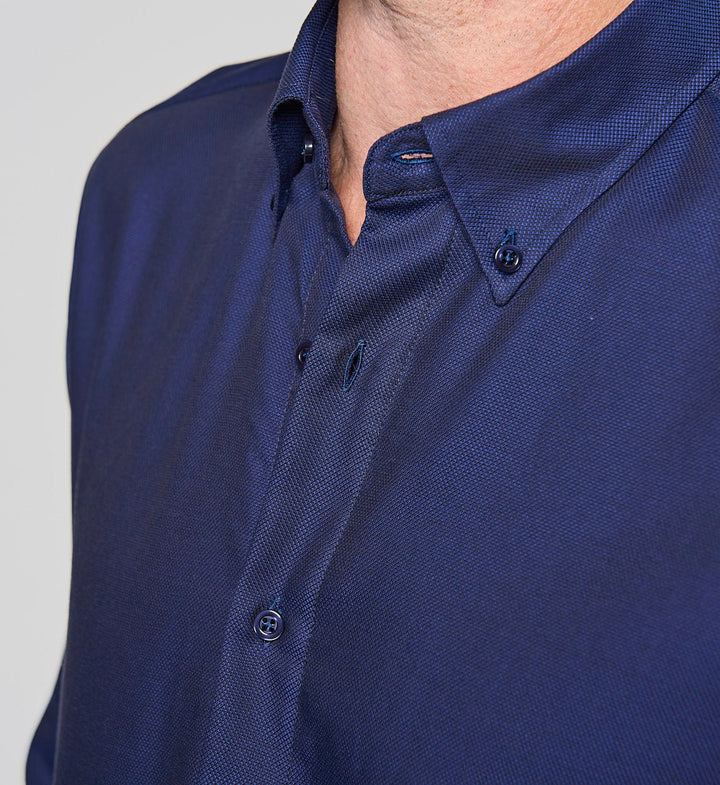 Camisa Antisudor Casual Teide Marino