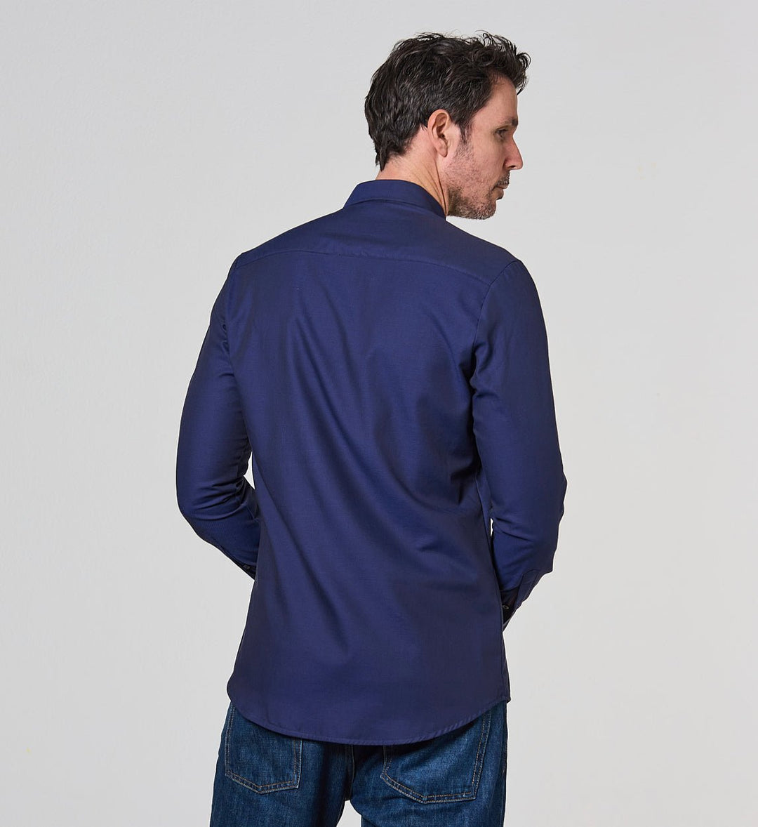 Camisa Antisudor Casual Teide Marino