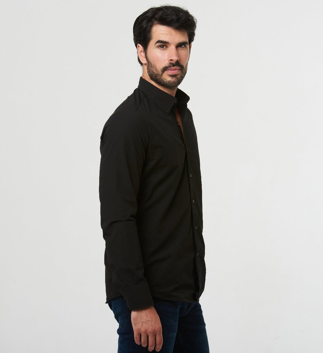 Camisa Antisudor Casual Negra