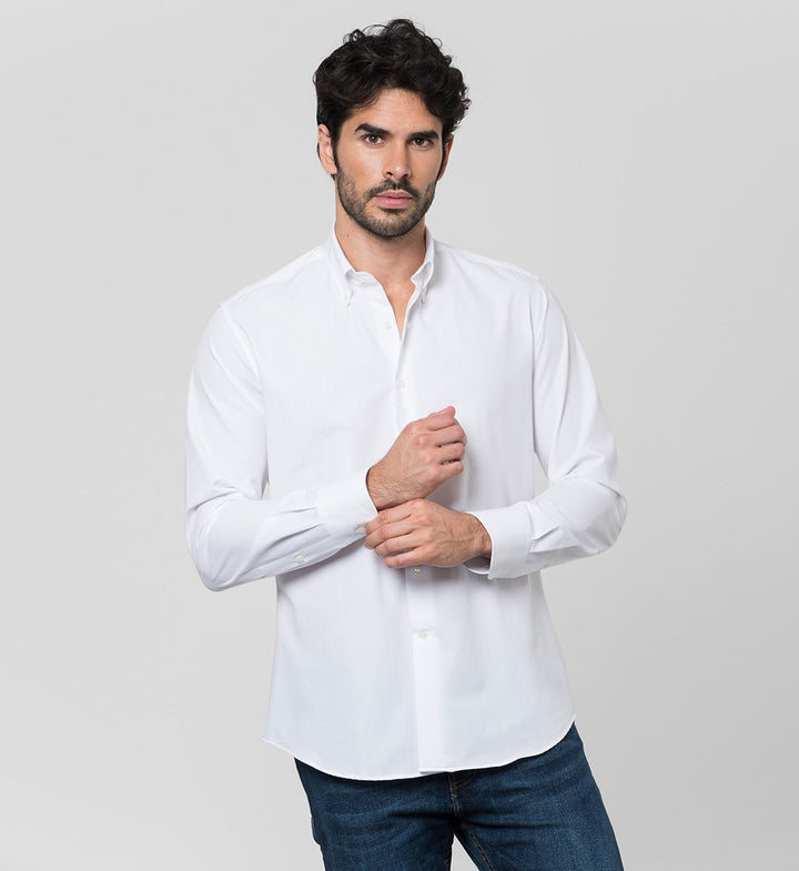 Camisa Antisudor Casual Blanco