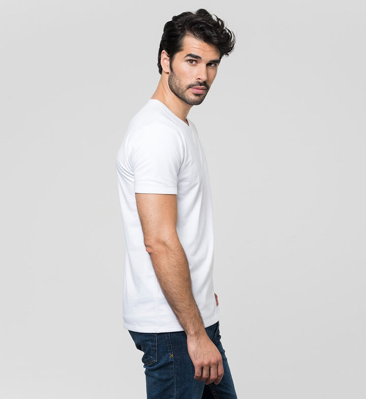 MaxDry V Neck T-shirt White extra underarm protection