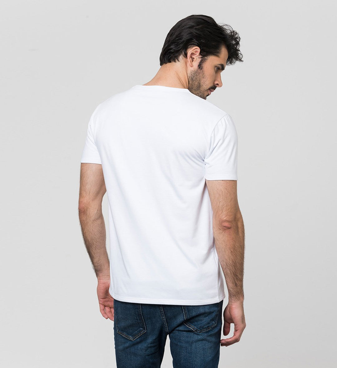 MaxDry V Neck T-shirt White extra underarm protection