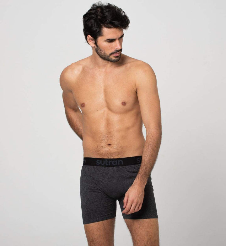 Calzoncillo Antisudor Boxer Negro / Marengo
