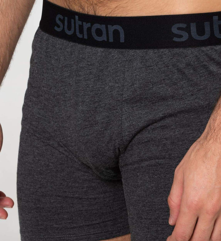 Calzoncillo Antisudor Boxer Negro / Marengo