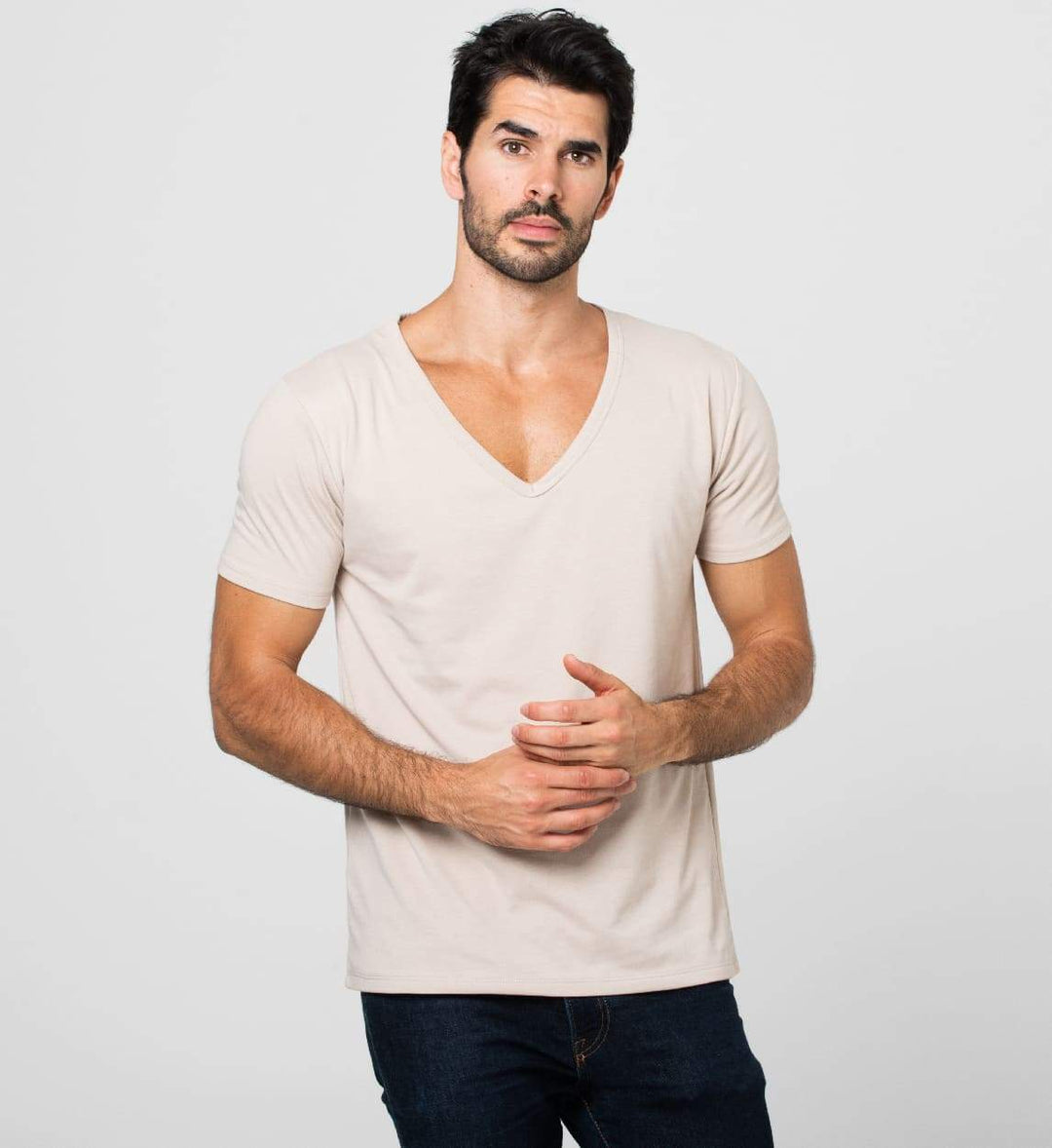 MaxDry V Neck T-shirt Large Terra extra underarm protection