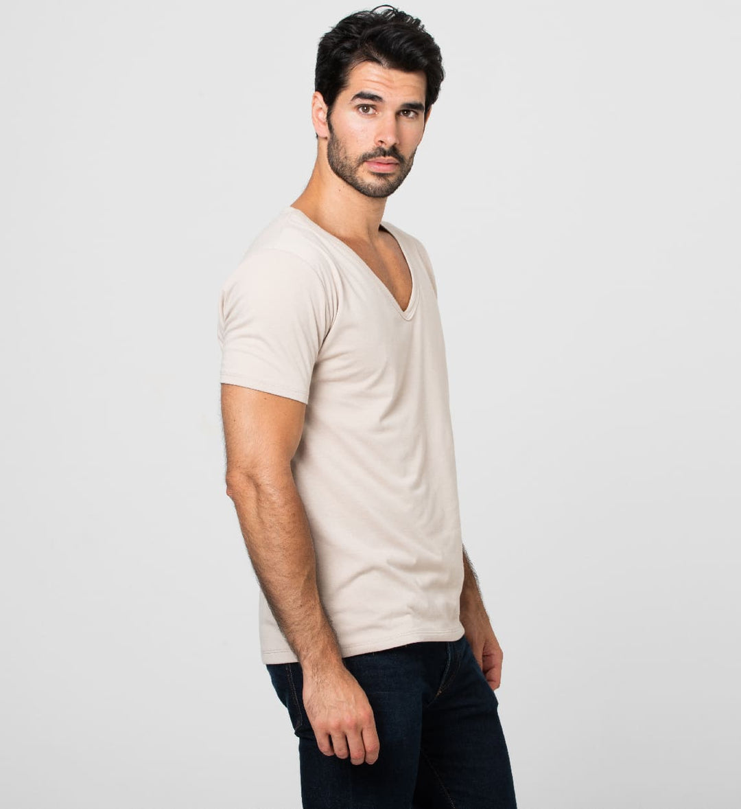 MaxDry V Neck T-shirt Large Terra extra underarm protection