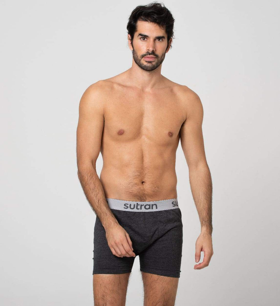 Sweat Proof Boxer Shorts Grey Charcoal Sutran Technology