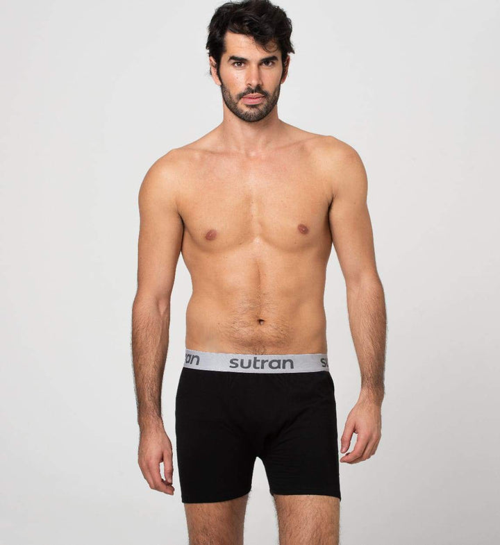 Calzoncillo Antisudor Boxer Gris / Negro