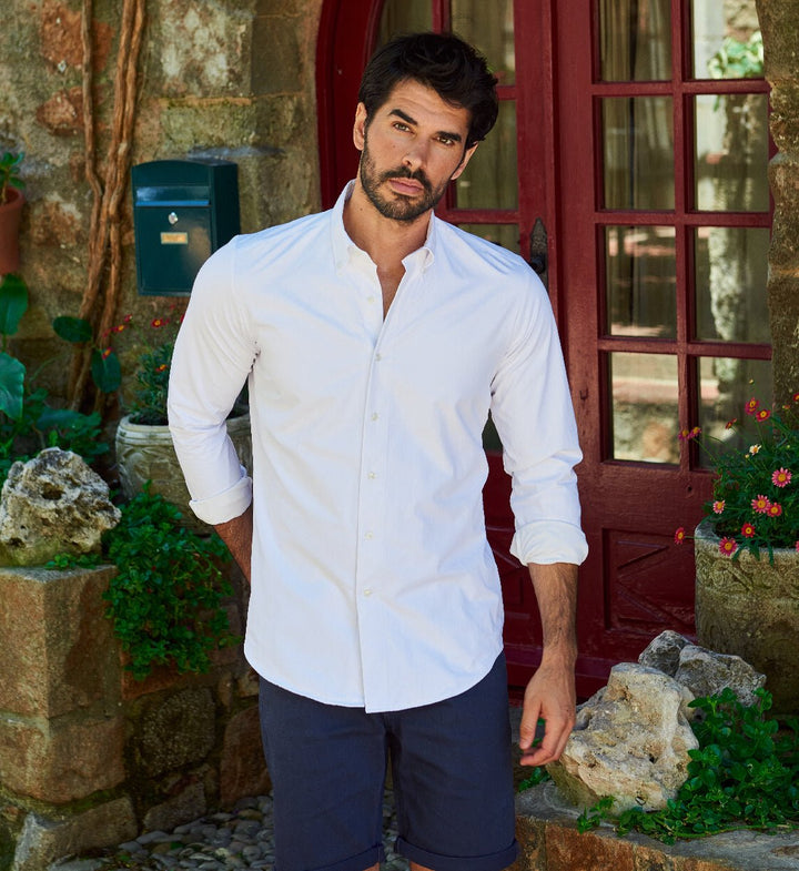 Camisa Antisudor Casual Blanco