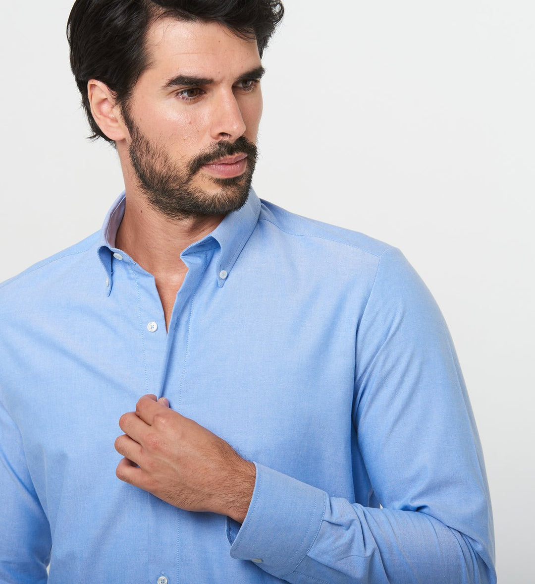 Camisa Antisudor Casual Oxford Azul