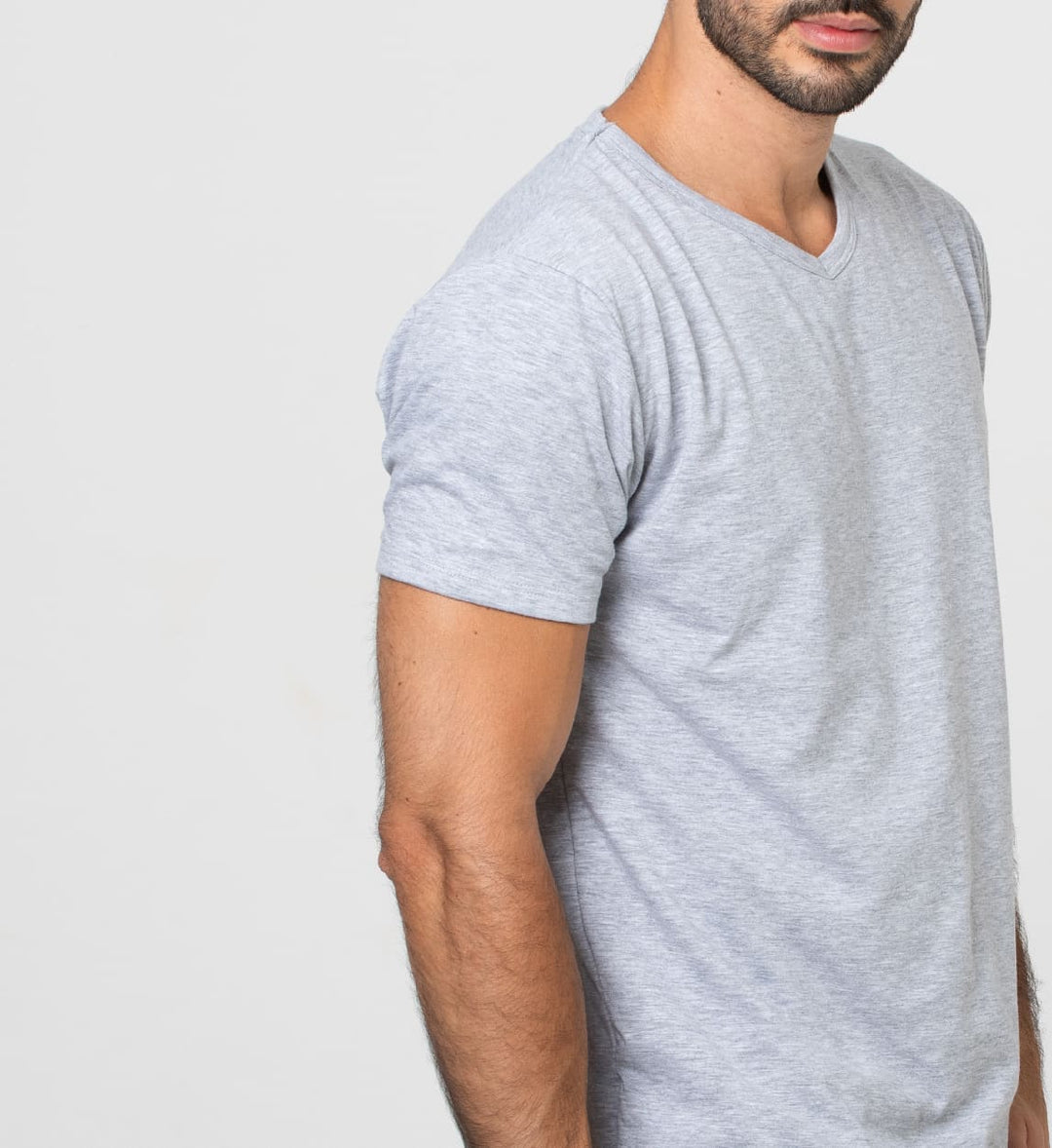 Dri V Neck T-shirt Gray Vigoré