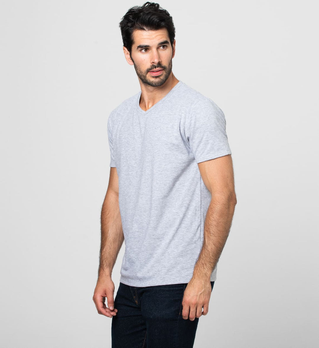 Camiseta Antisudor Cuello V Gris Vigoré